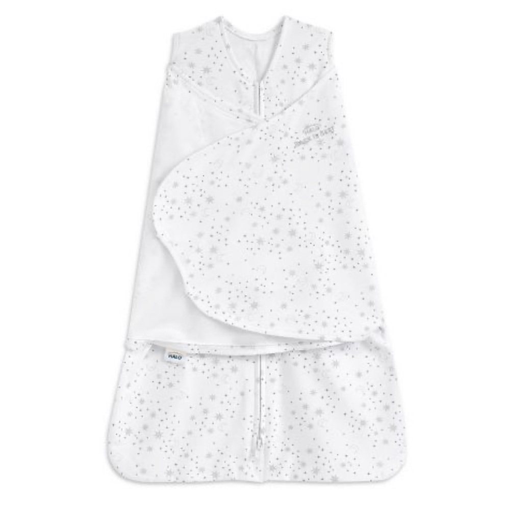 Halo Sleepsack Swaddle 100% Cotton, Stardust, Small, Gray